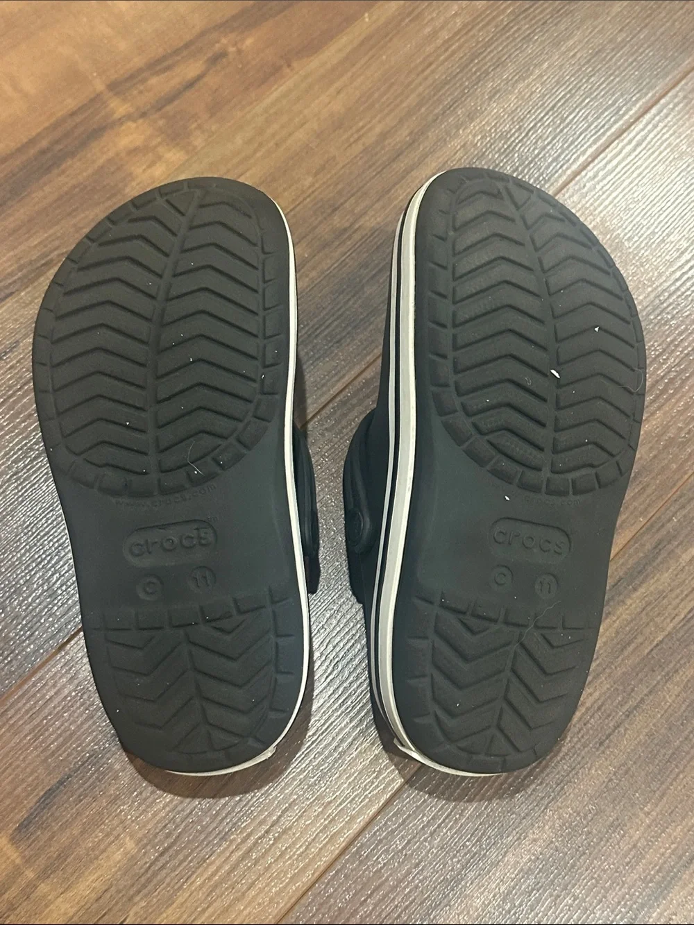 CROCS Kids Black Clog with White Trim